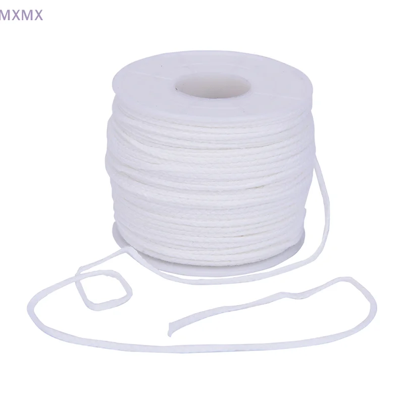 61mx2.5mm Cotton Braid Candle Wicks Core Spool For Candle Making 100Pcs 12.5x2.5mm Candles Mold Wick Tabs