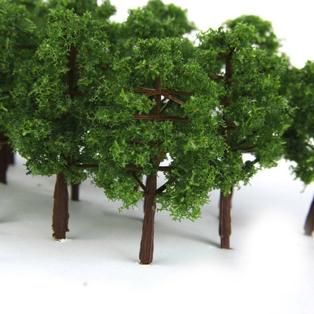 20Pcs 3.5/5/7/9cm Model Trees Micro Landscape Decor HO Scale Architectural Model Train Layout Mini Tree Building Kit DIY Toys