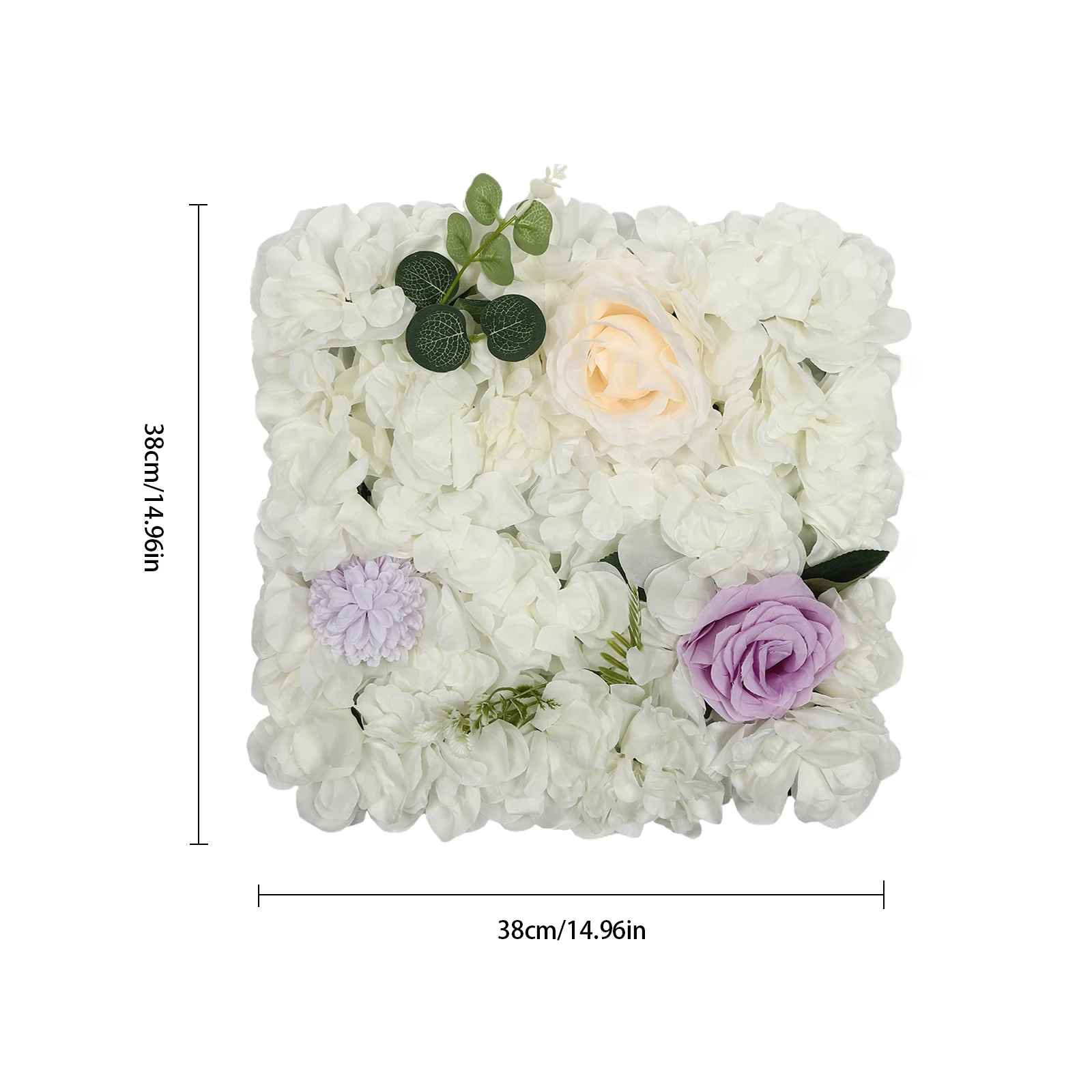

12Pcs Artificial Flower Wall Panel 15" X 15" Flower Wall Decor Backdrop Panels Floral Backdrop Wall Faux Flower Panel