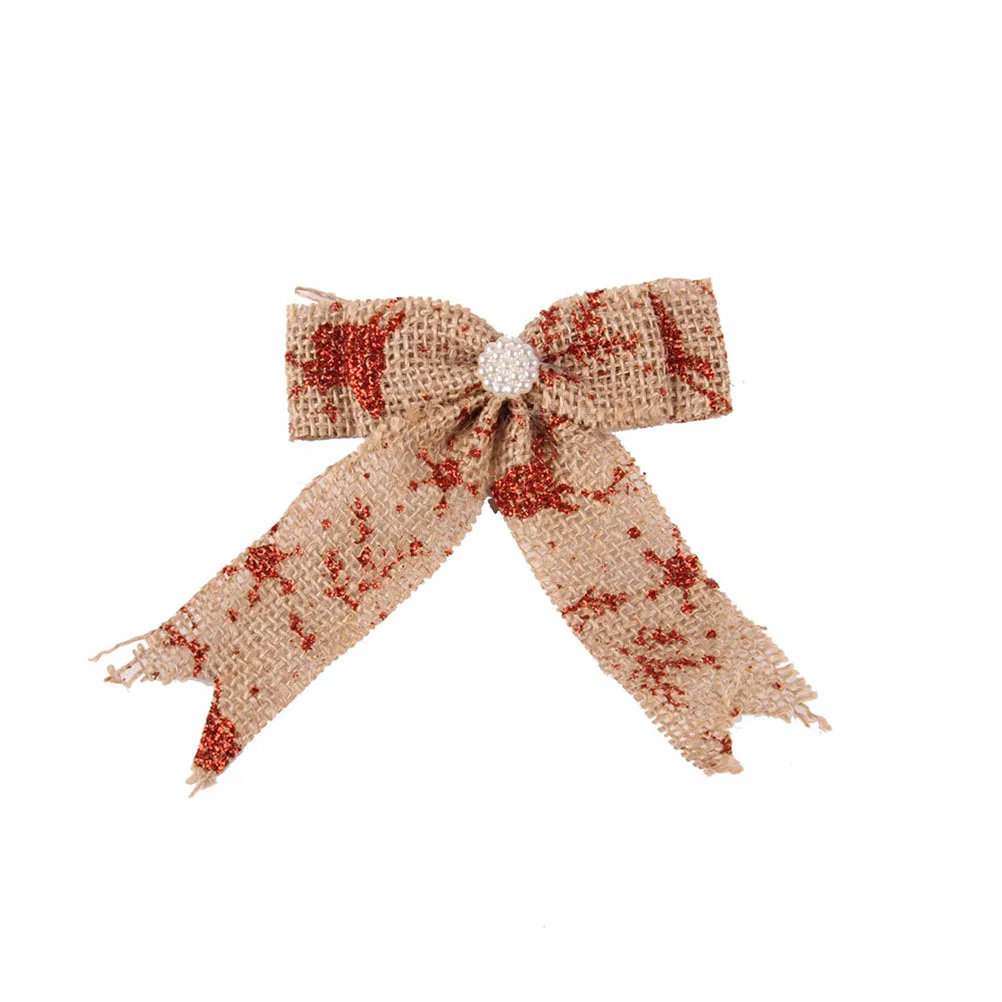 

12Pcs Burlap Bows Wear Resistant Ribbon Knots for Gift Wrapping Wedding Car Home Craft DIY Accessories Gift Bows