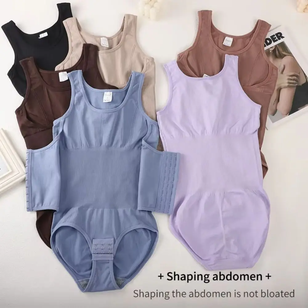 マルチ列フック女性ボディスーツシェイプウェアおなかコントロールシームレスボディシェイパーコルセットラウンドネックオープンクロッチ