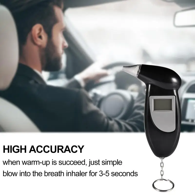 Portable Breathalyzer Professional Digital Al Cohol Testing Inhaler Meters With LCD Display Screen Al Cohol Detector For Cars