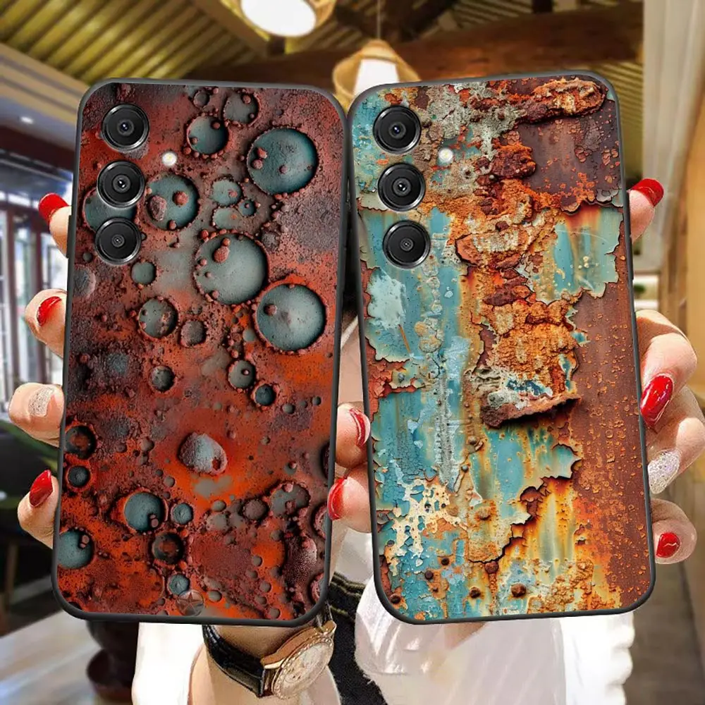 Phone Case For Samsung A14 A15 A16 A17 A22 A23 A26 A27 A32 A35 A36 A52 A53 A54 A55 A56 A57 A71 Cover Metal Textures Industrial