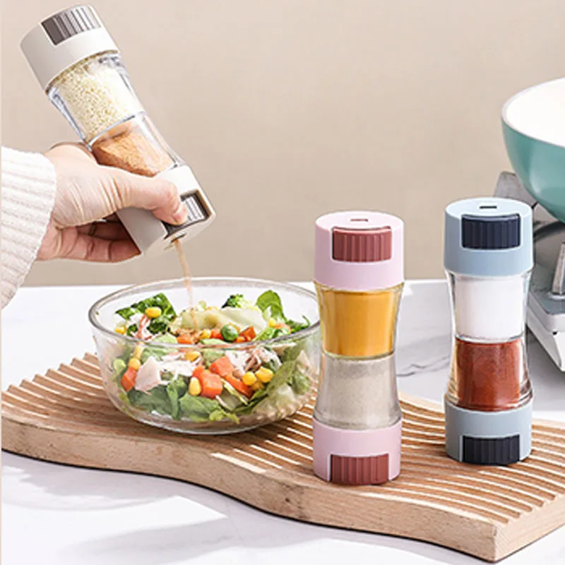 1 Pcs Double-Head Quantitative seasoning bottles Adjustable Spice Shaker Spice Storage 0.5g Accurate Dispenser Spice Jar