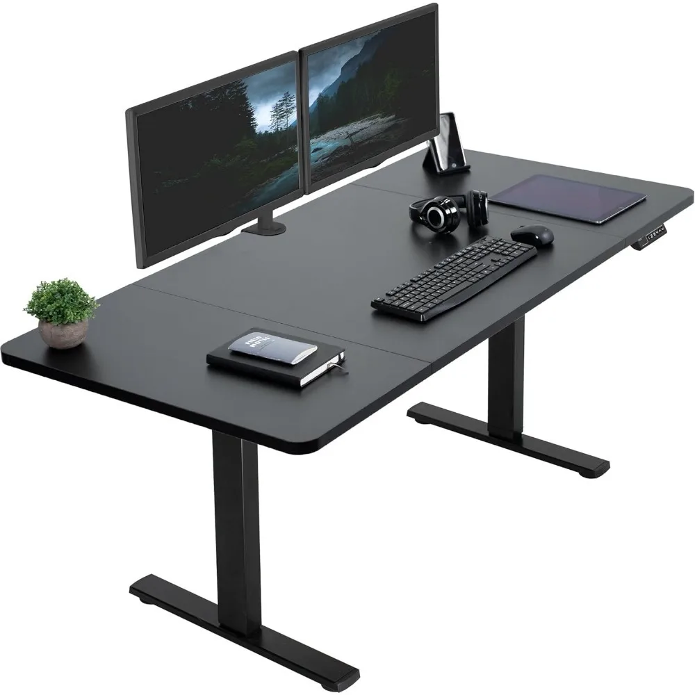 

Electric 60 x 30 in Standing Desk, Memory Height Adjustment, 1B Series, Black Top Black Frame, DESK-KIT-1B6B-30