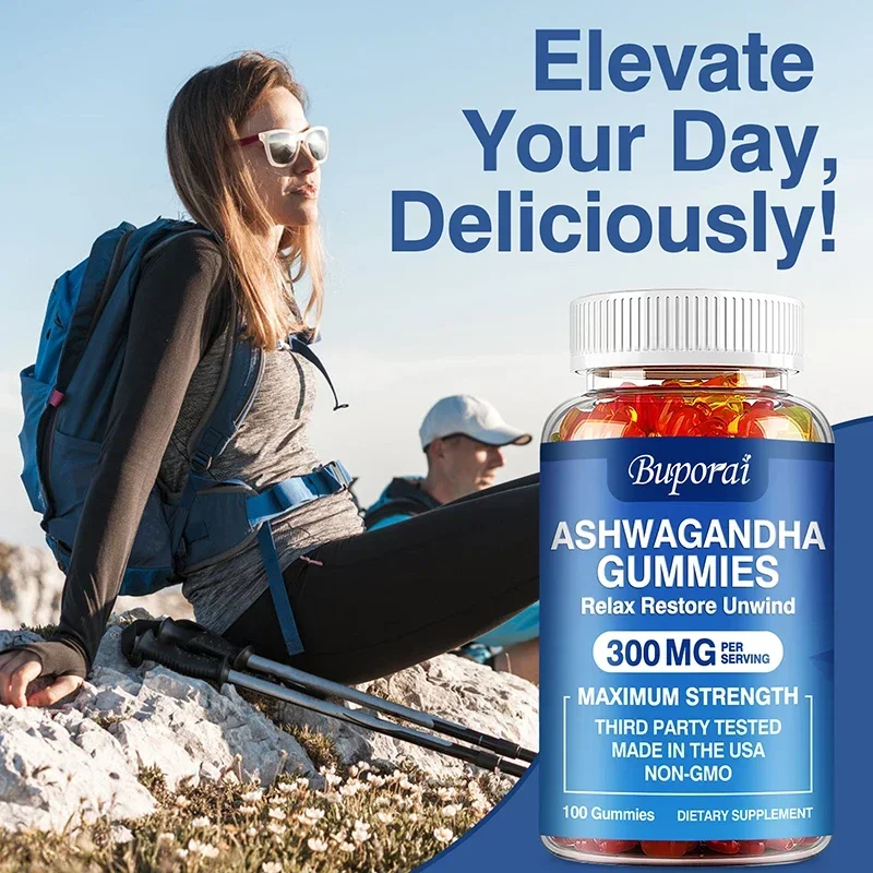 Ashwagandha Gummies - Supports Sleep, Relieves Stress, Provides Positive Mood and Memory