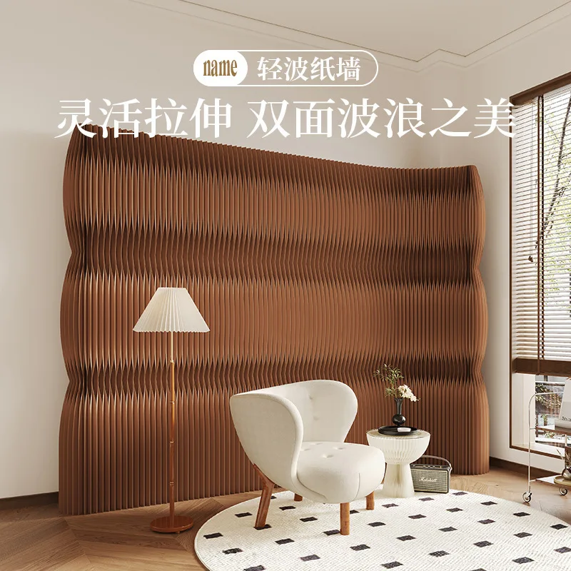 Paper screen partition folding luminous clothing store with lamp beauty salon tea room exhibition hall reception room partition