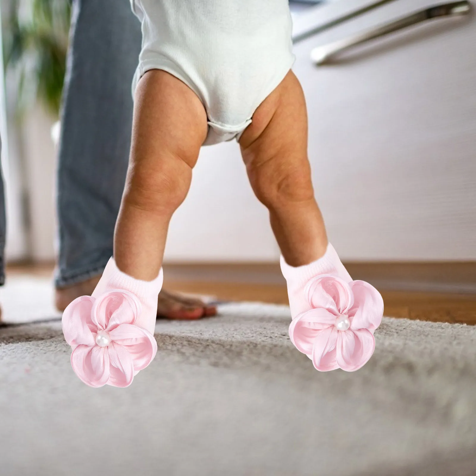 1 مجموعة الطفل الجوارب هيرباند الوليد الدانتيل مجموعة تنفس مطاطا لينة أقدام دفئا ل الرضع عيد ميلاد مهرجان الطفل الجوارب