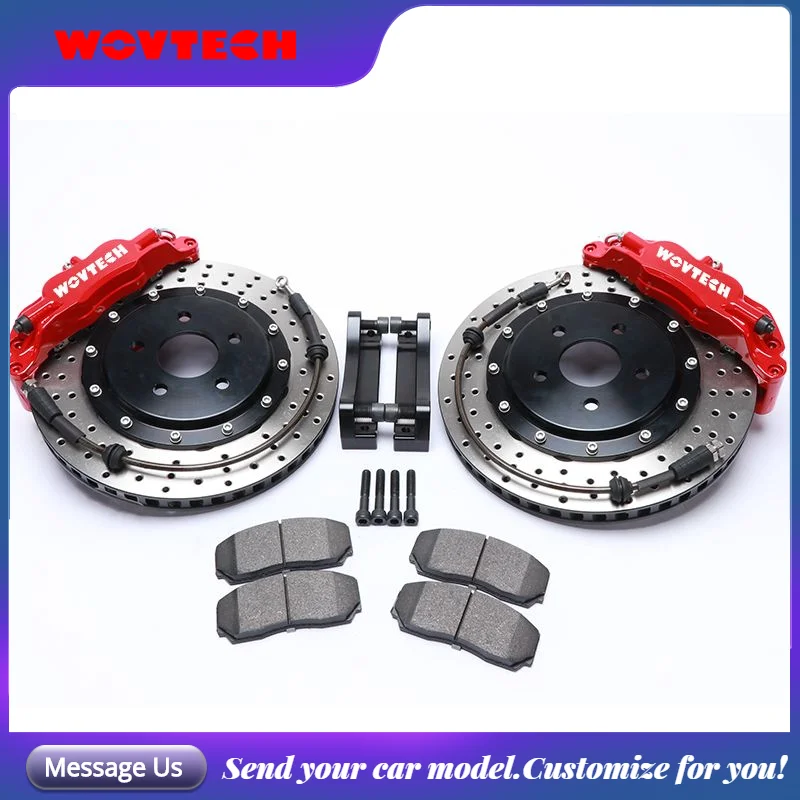 

Customize Big Brake Caliper High Quality Drilled Stotted DIsc Kits 330mm 17'' 18'' Front Wheel for Nissan Patrol Y62