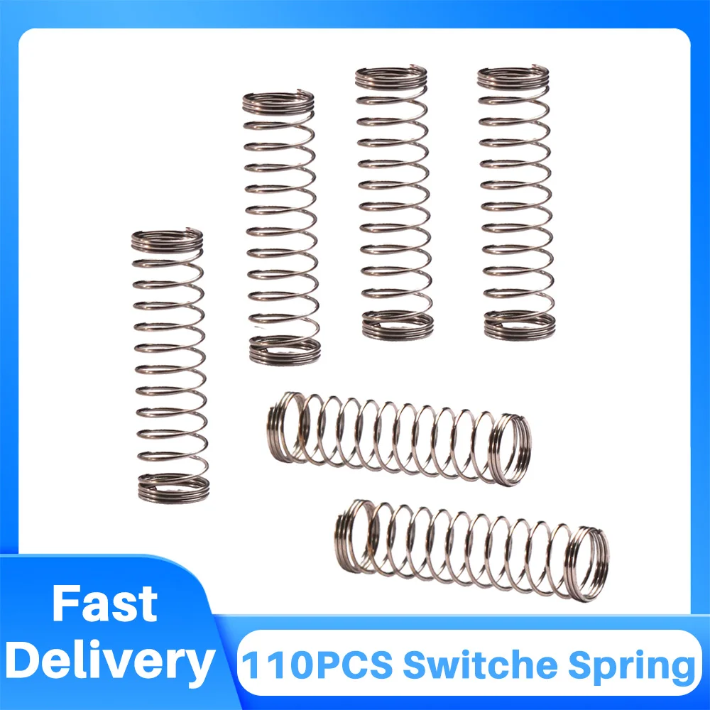 110pcs Switch Spring Custom Mechanical Keyboard Accessories Replacement Spring Extension Spring 16mm 40G 45G 50G 55G 60G 65G 80G