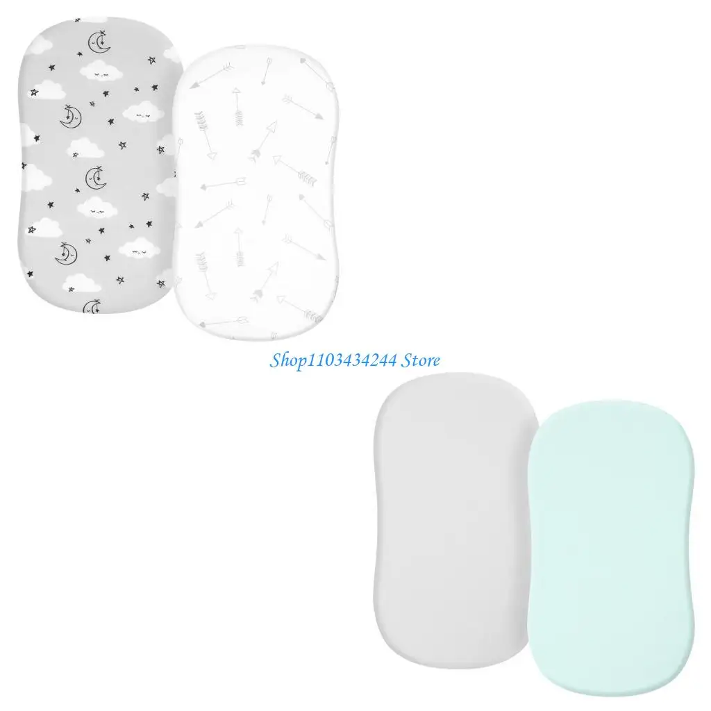 2 قطعة الطفل المجهزة ورقة الوليد السرير حشية متغيرة حالة لينة ومريحة سرير المجهزة ملاءات حمالات غطاء مرتبة #1