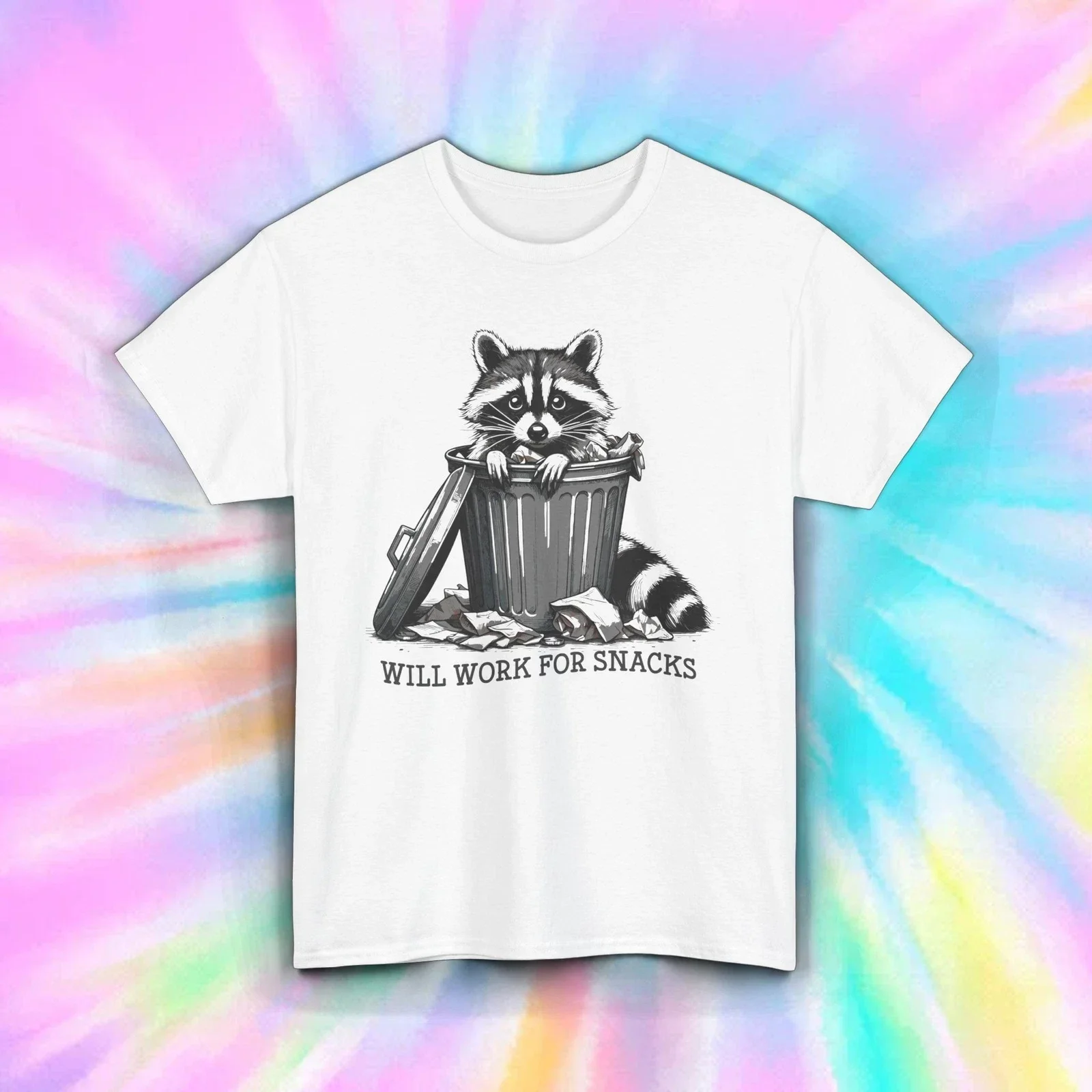 

Funny Raccoon Graphic Printing Summer Luxury Brand Cotton Men's and Women's T-Shirts Short Sleeves Street Fashion Trend Clothing