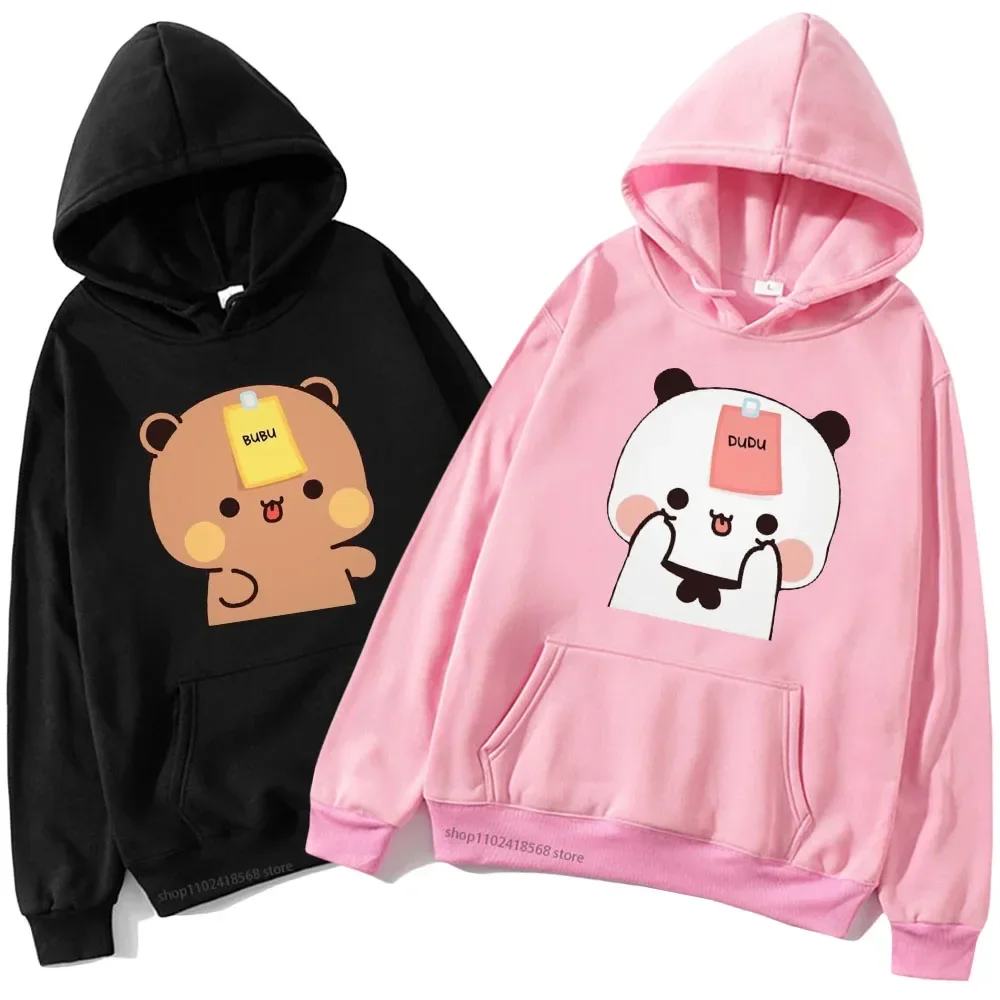 

Couple Sweatshirt Bubu Dudu Hoodies Kawaii Cute Graphic Winter Kawaii Women Clothes Long Sleeve Pullover Fleece Top Men Clothing