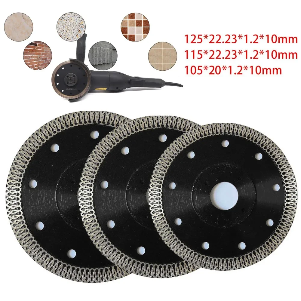 105 MM/115 MM/125 MM Turbo Diamant Sägeblatt Granit Marmor Trennscheibe Fliesen Keramik 3 Größe Winkel schleifer Schneiden Klingen