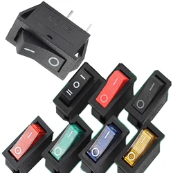 5PCS KCD3 Rocker Switch ON-OFF ON-OFF-ON 2/3 Position Electrical Equipment With Light Power Switch 10A 250VAC/ 15A 125VAC