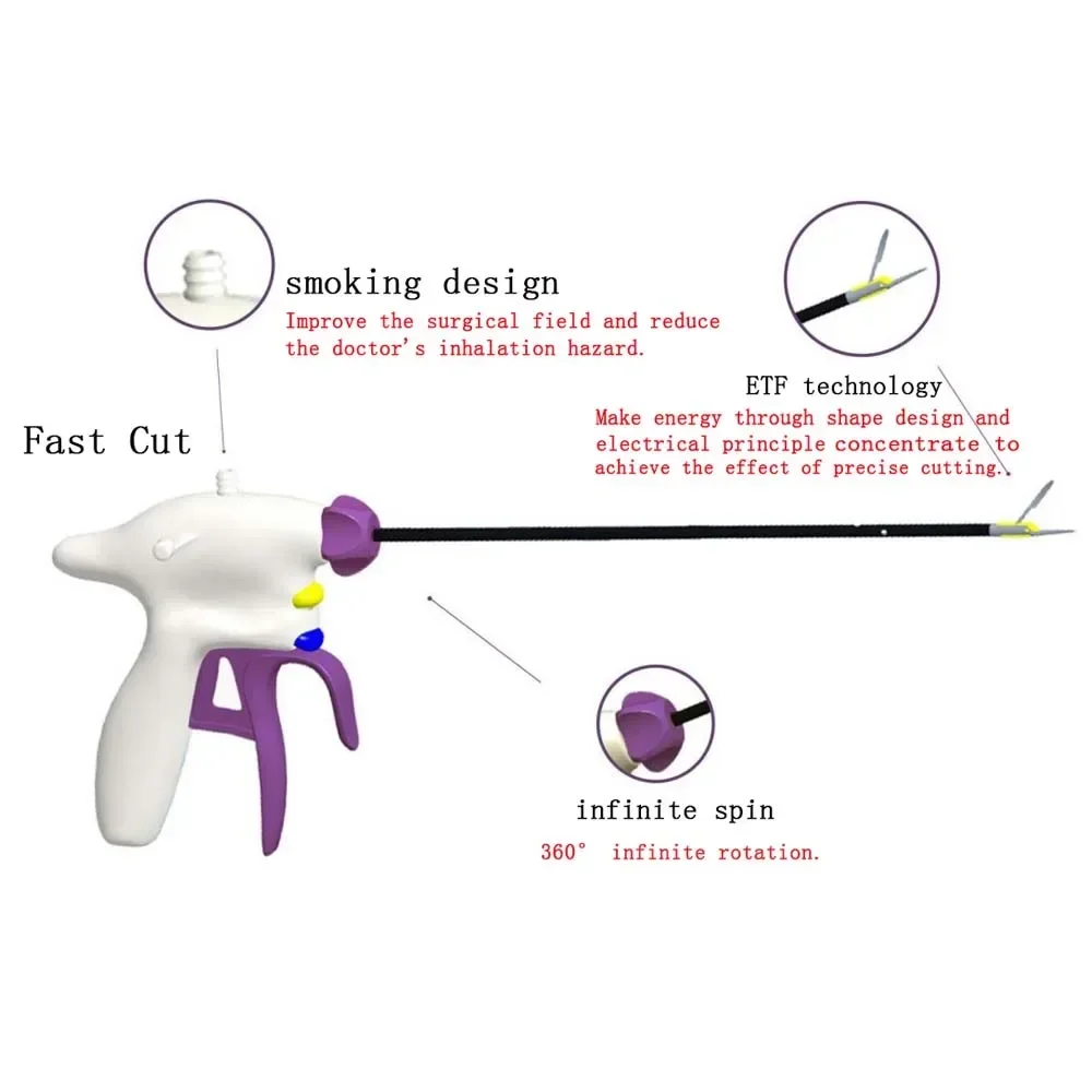 Electric Surgical Veterinary Forceps Laparoscopic Instrument Ligasure Vessel Sealing Electrosurgical Generator - Image 2