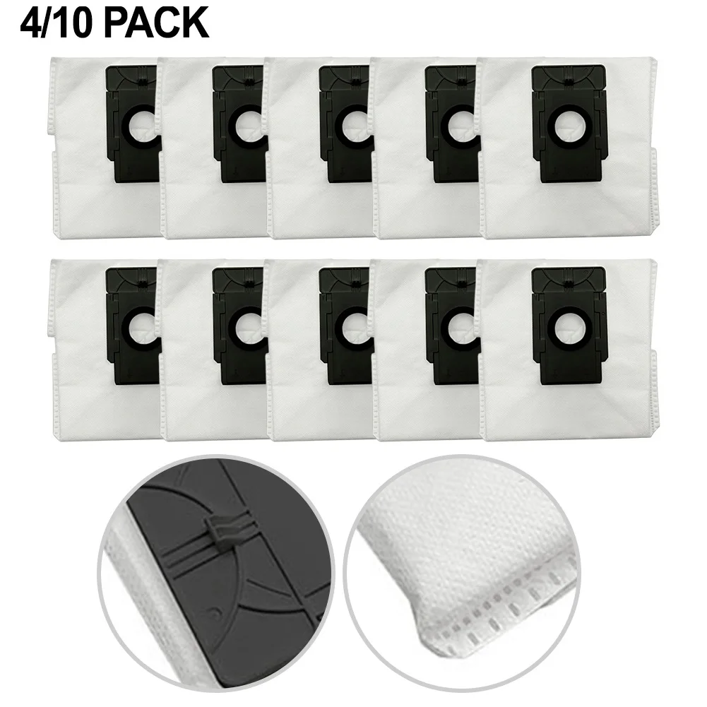 4/10pcs Robot Vacuum Cleaner Bags For Tapo RV30 Plus And RV10 Plus RVA200 4L Disposable Dust Bags Vacuum Cleaner Part Accessory