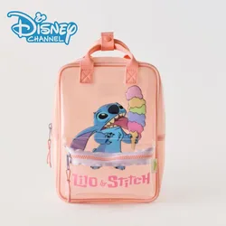 Disney's New Cartoon Stitch Fashionable and Cute Transparent Mini Backpack 3-7 Years Old Kindergarten Children's School Bag