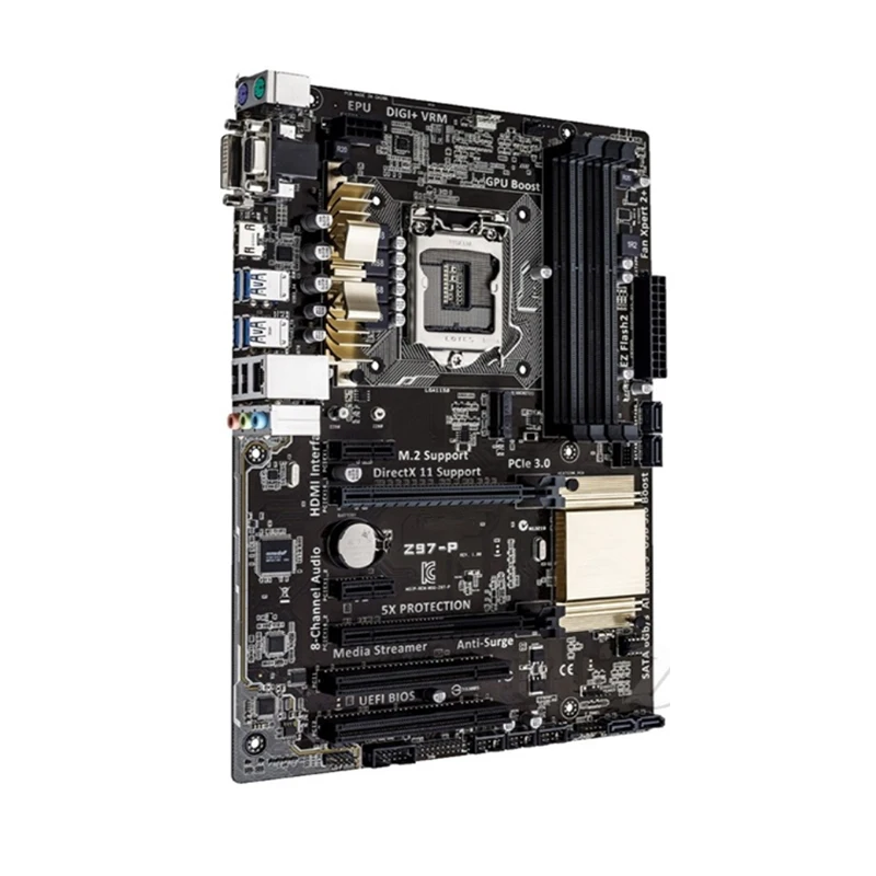 For Intel Z97 Z97-P motherboard Used original LGA1150 LGA 1150 DDR3 32GB USB2.0 USB3.0 SATA3 Desktop Mainboard