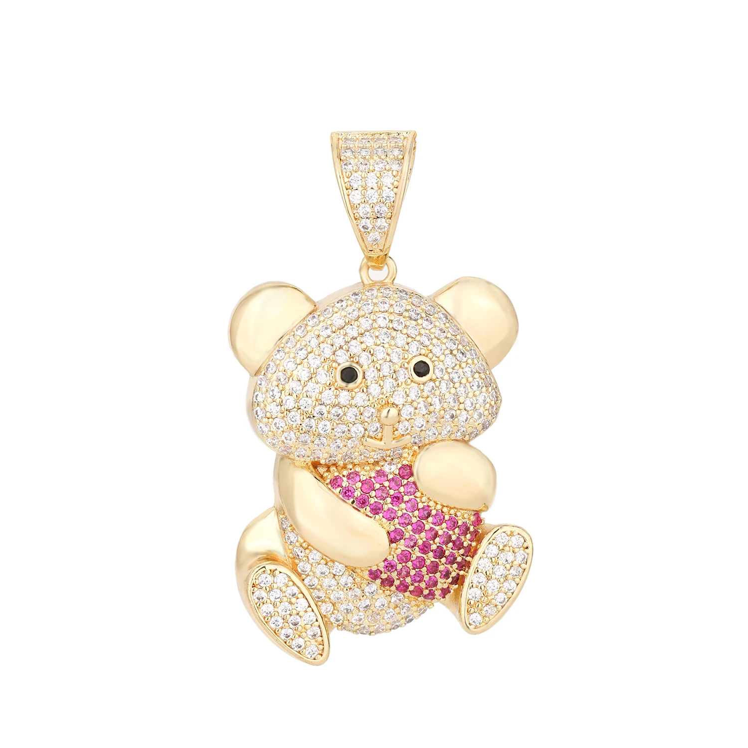 Heart-hugging bear pendant cute girl girl pendant necklace pendant decoration dress accessories pendant 21.3g