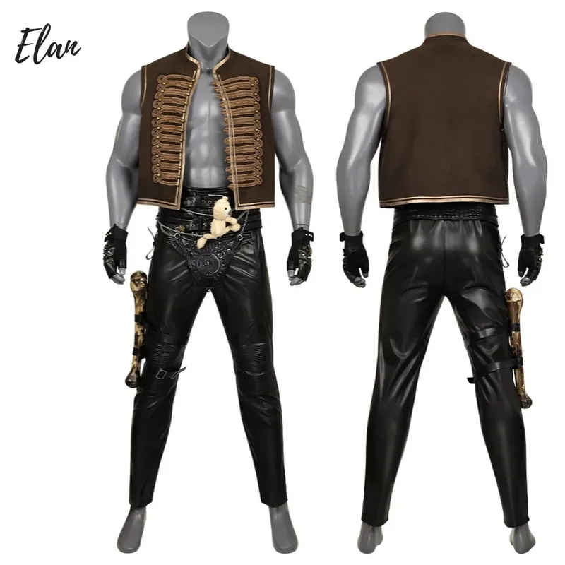 

FC6Disguise Furiosa Cosplay Mad Max Cosplay Costume Chris Vest Pants and Accessories Outfit Full Set and Individual Items A@FC8！