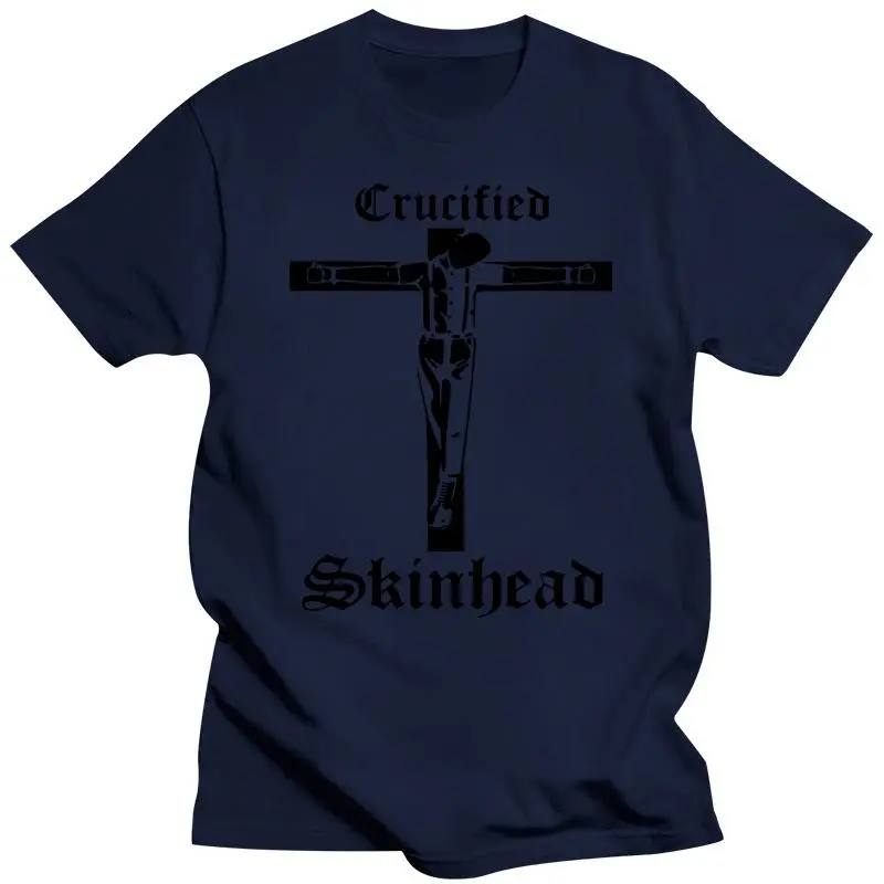 New Crucified Skinhead T shirt Oi Punk skin head T-shirt S-XXL