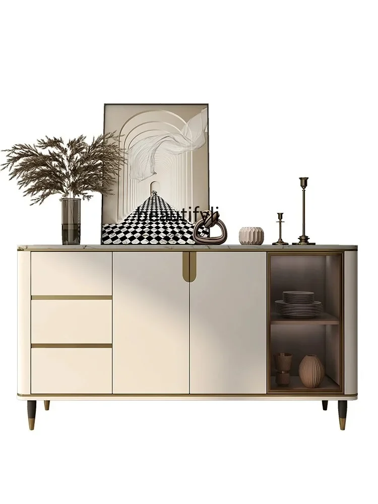 

C Light Luxury Sideboard Cabinet Simple Modern Italian Living Room Entrance Integrated Wall Storage Bedroom Storage Cabinet