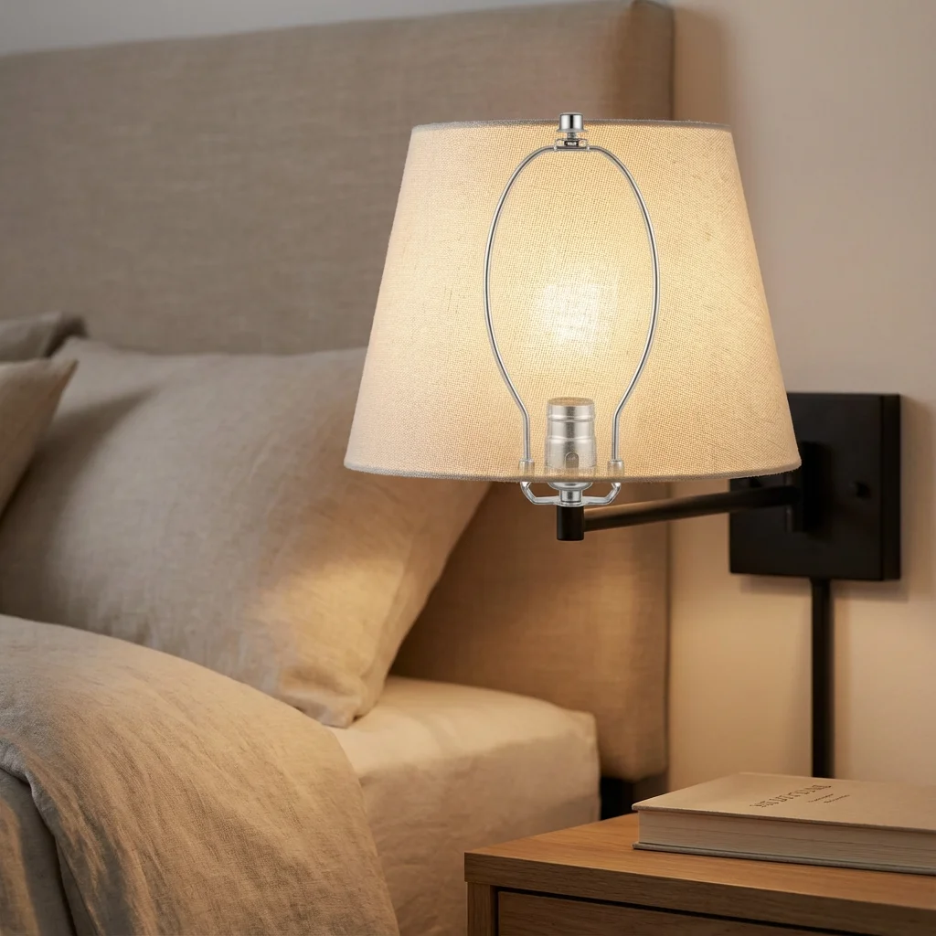 

Стандартный держатель для абажура, металлический кронштейн для абажура 8 и 10 дюймов с надежными защелками, простая установка для настольных и напольных ламп