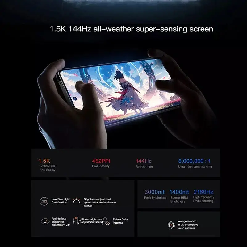 Original ViVO iQOO 12 Smartphone Snapdragon 8 Gen 3 OTA Update 50MP Rear Camera 6.78\'\'  AMOLED 5000mAh 120W SuperVOOC Android 14