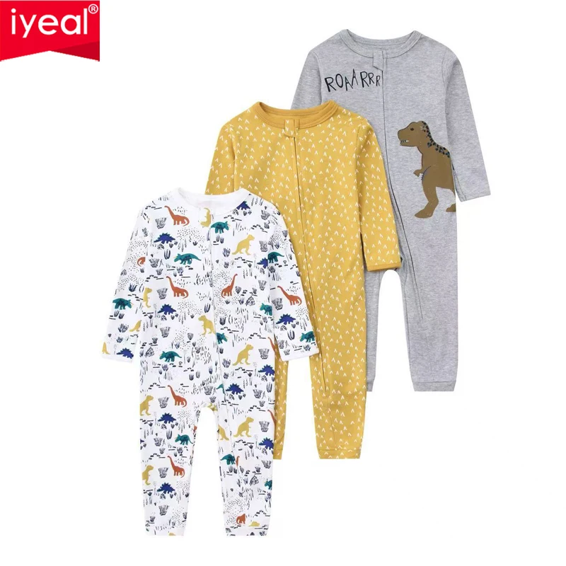 iyeal-2026-combinaison-bebe-printemps-automne-a-fermeture-Eclair-lot-de-3-pieces-florales-100-coton-a-manches-longues-pour-nouveau-nes-filles-garcons