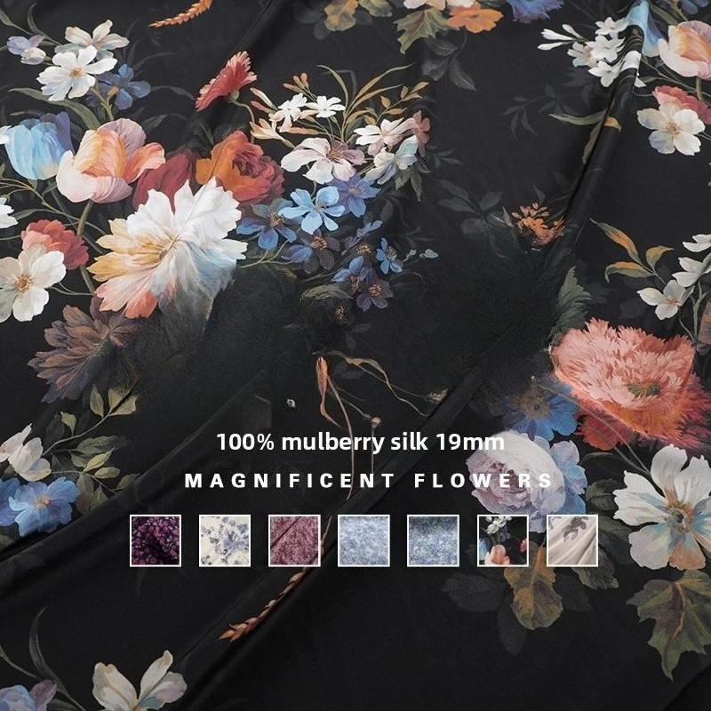 

Ткань из креп-де-шин с принтом, 19 мм, плотная, для шитья платьев, рубашек, брюк, одежды, оптом, на метры