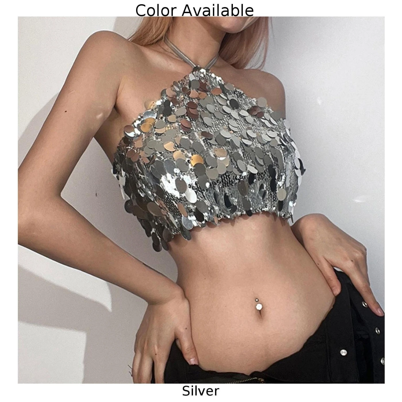 البلوزات المحاصيل الأعلى بلا أكمام بلون الربيع تانك الأعلى الصيف مرونة قليلا الخريف عطلة شقة الرسن الرقبة عطلة #6