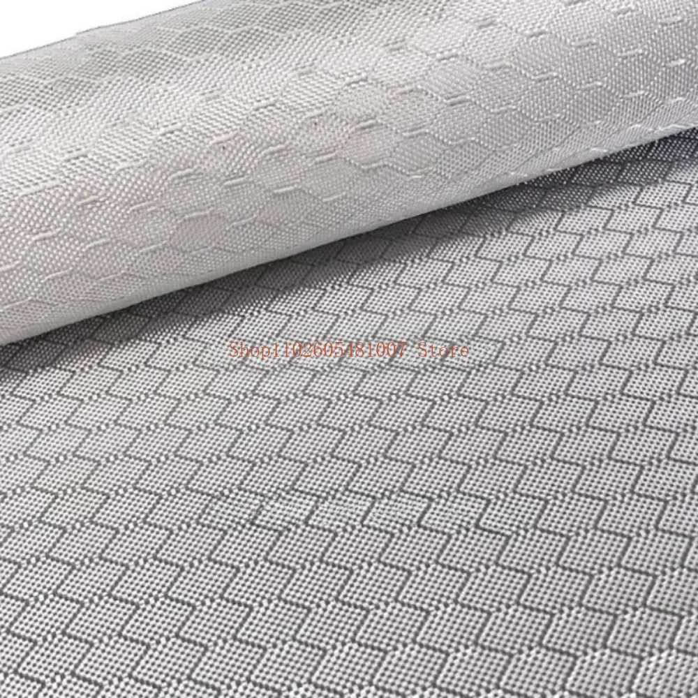 1K 220G Silver Hexagonal Jacquard, Hexagonal, Electroplated Glass Fiber Cloth,Width 1.1 M High Strength, High Toughness