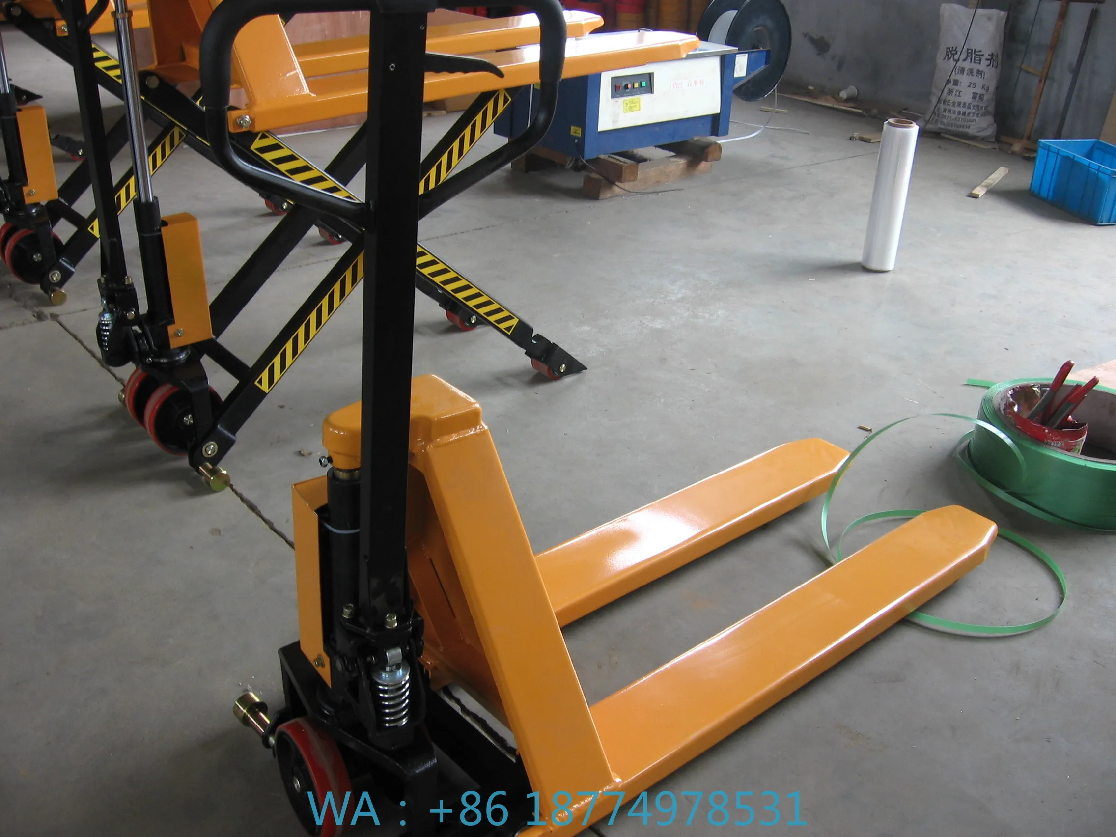 Manual Scissor High Lift Pallet Forklift T ruck Hand Hydraulic Truck with High Lift Features New 1000kg/1500kg