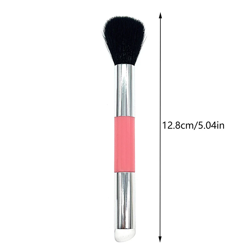 Double Head Nail Cleaning Dust Brush For Manicure Beauty Long Handle Brush Blush Powder Gel Nail Accessories Tool