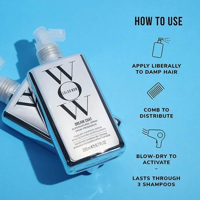Gel para modelar raízes de cabelo, casaco Wow Dream Color, cabeleireiro profissional, spray de frizzing duradouro, tratamento para fixação de cabelos secos, 200ml