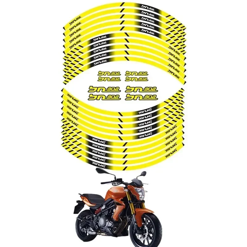 Calcomanía de decoración de rueda de contorno para motocicleta Benelli BN302, accesorios B