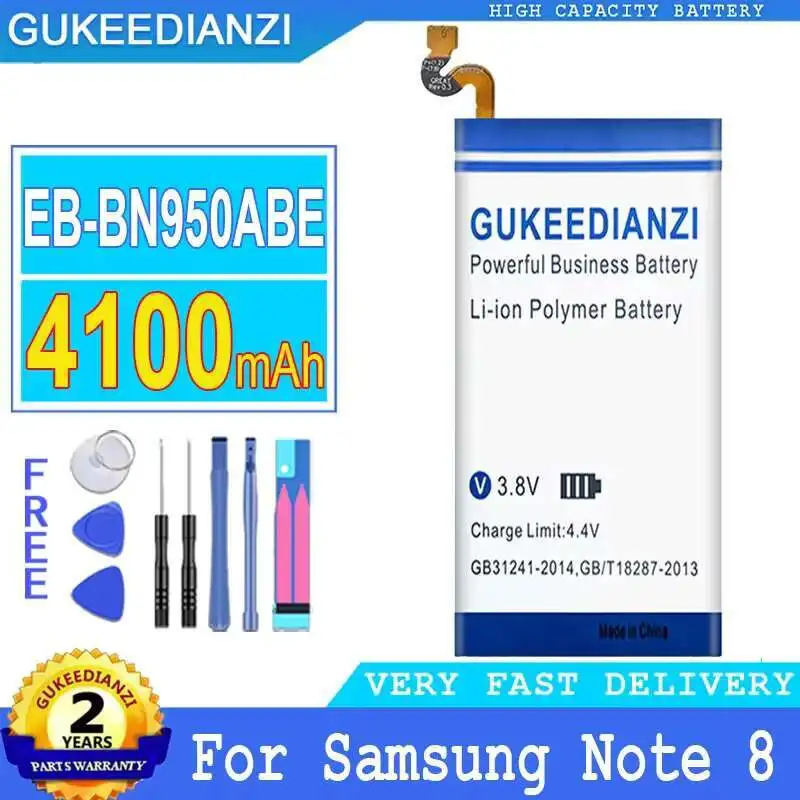 

Аккумулятор для мобильного телефона EB-BN950ABE 4100 мАч для Samsung Galaxy Note 8 N950 SM-N950F N950FD N950U U1 N950W N950N N9500 Note8