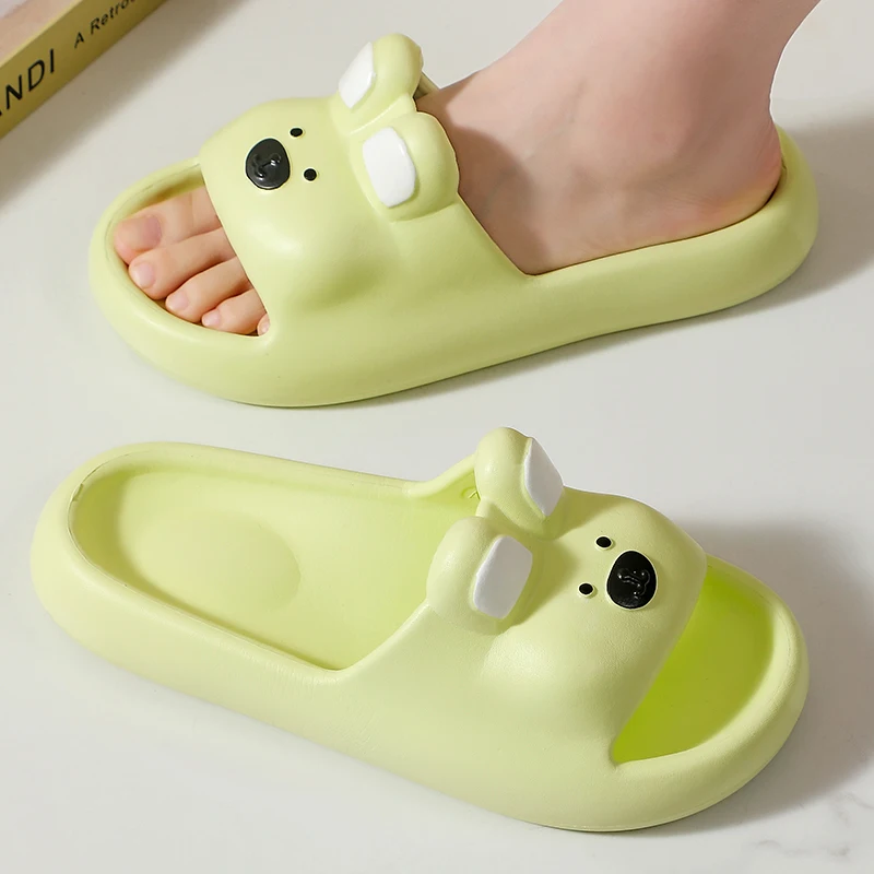 Summer Non-Slip Bathroom Shoes Fashion Soft-Top Beach Sandals European-Style Cartoon Slippers Platform Flip Flops Made Of EVA