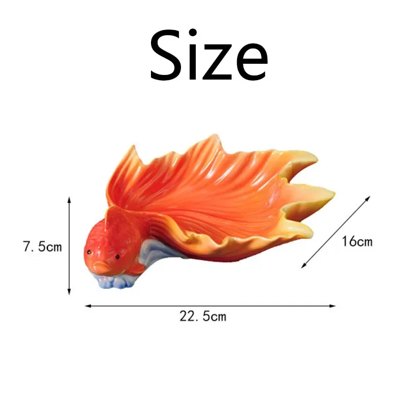 Chinese Style Goldfish Shaped Ceramic Fruit Plate Creative Home Decoration Trinket Dish Snack Plates Storage Service Tray