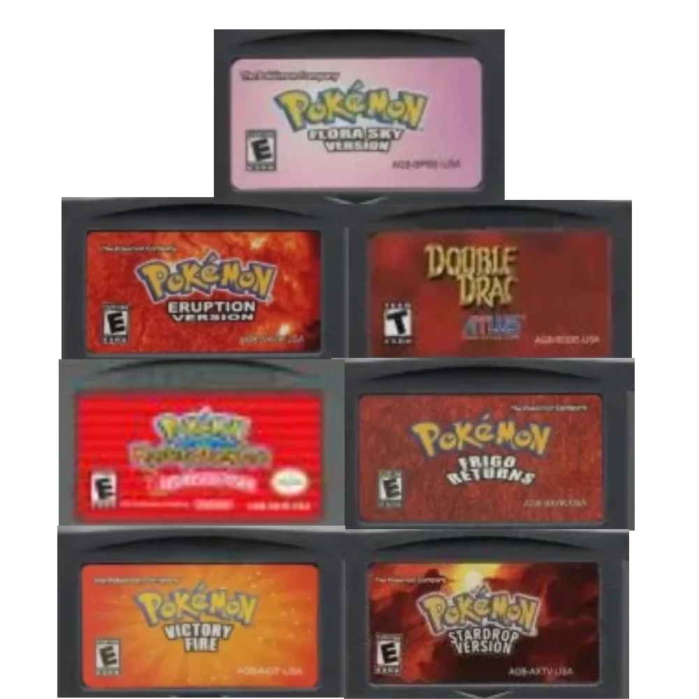 

Игровой картридж серии GBA, 32-битная карта игровой консоли, красная глава FireRed Emerald для GBA NDS