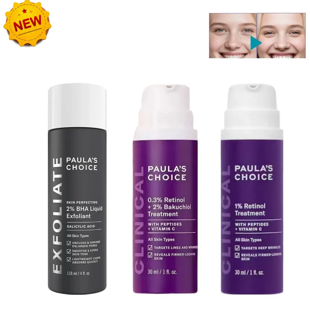 Paula's Choice 2% BHA Salicylic Acid Dead Skin Removal Essence Lighten Dark Spots Retinol Treatment Firming Anti-Wrinkle Serum