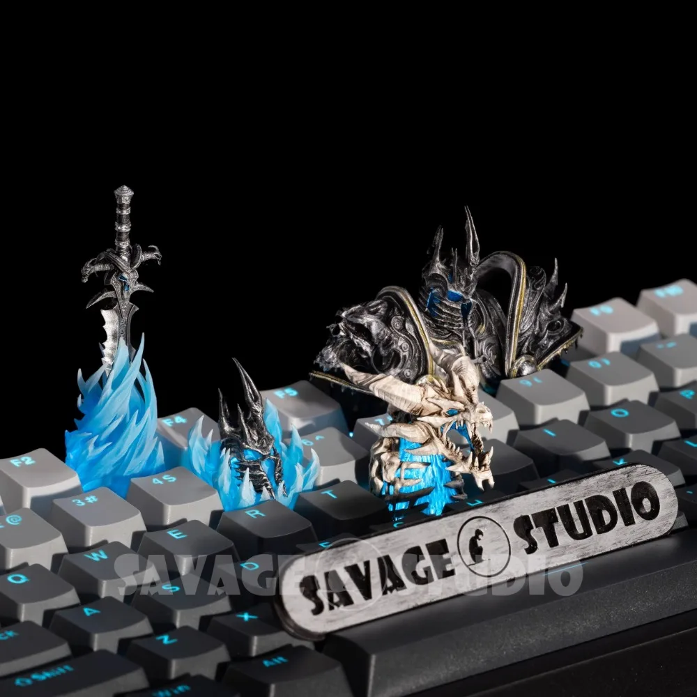 

World of Warcraft Artisan Keycap Frostmourne Guldan Resin Custom Game Keycap Keyboard Cap for Mechanical Keyboard Accessories