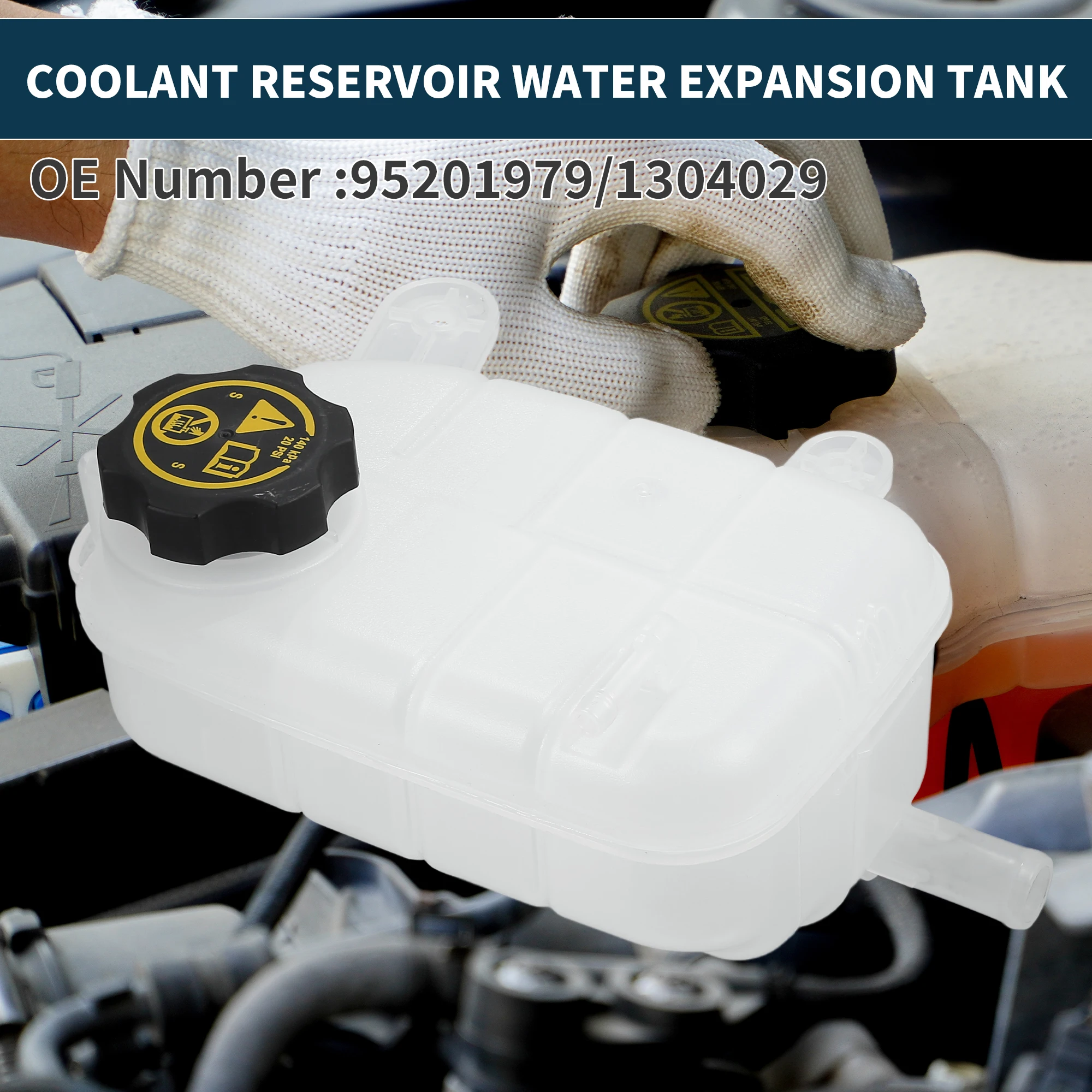 

UXCELL 1set Coolant Expansion Overflow Tank with Cap No.95201979 for Buick Encore 13-20