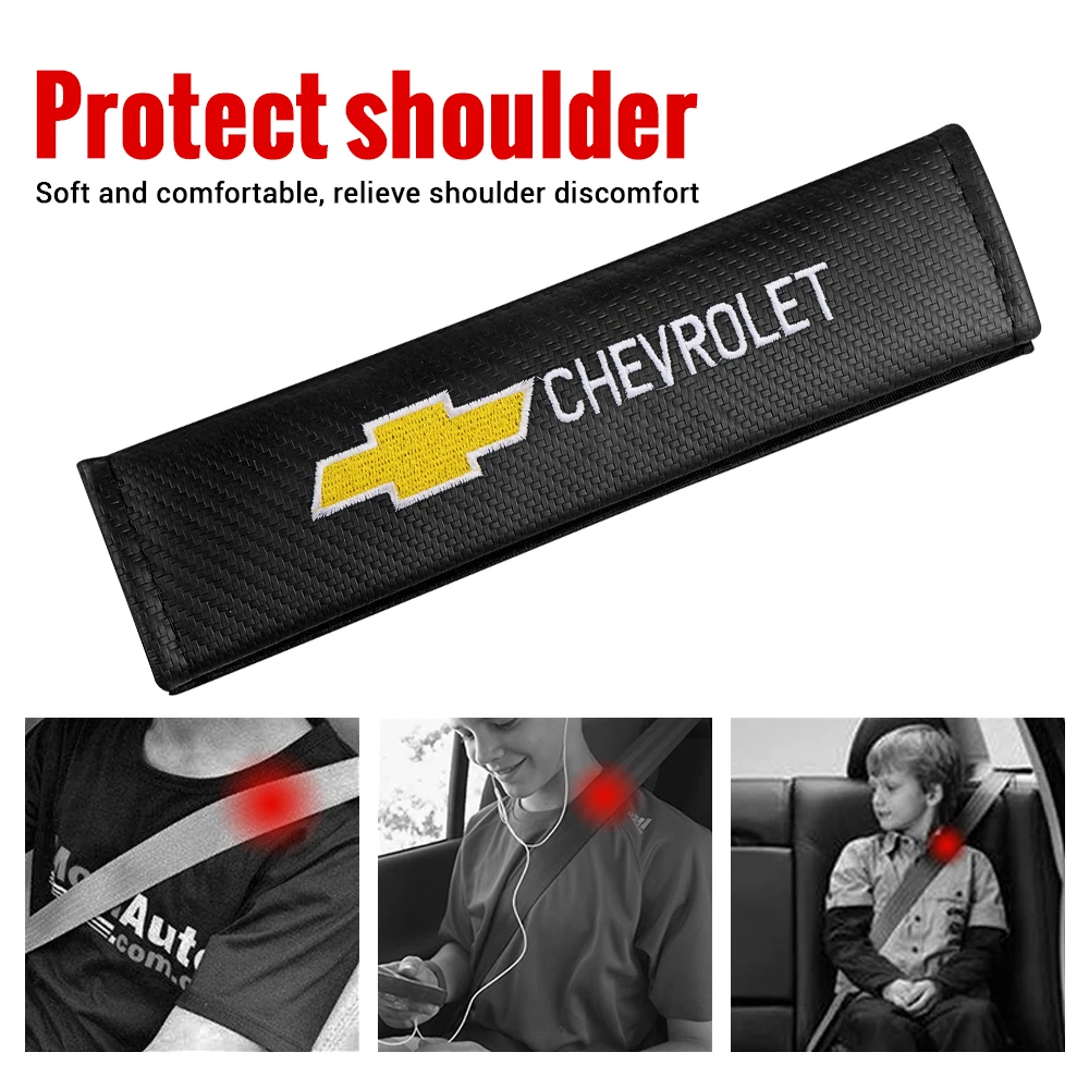 1/2PCS Car Seat Belt Cushion Safety Belt Shoulder Protector Pad Auto Accessories For Chevrolet Cruze Lacetti SS Z71 Trax Sonic