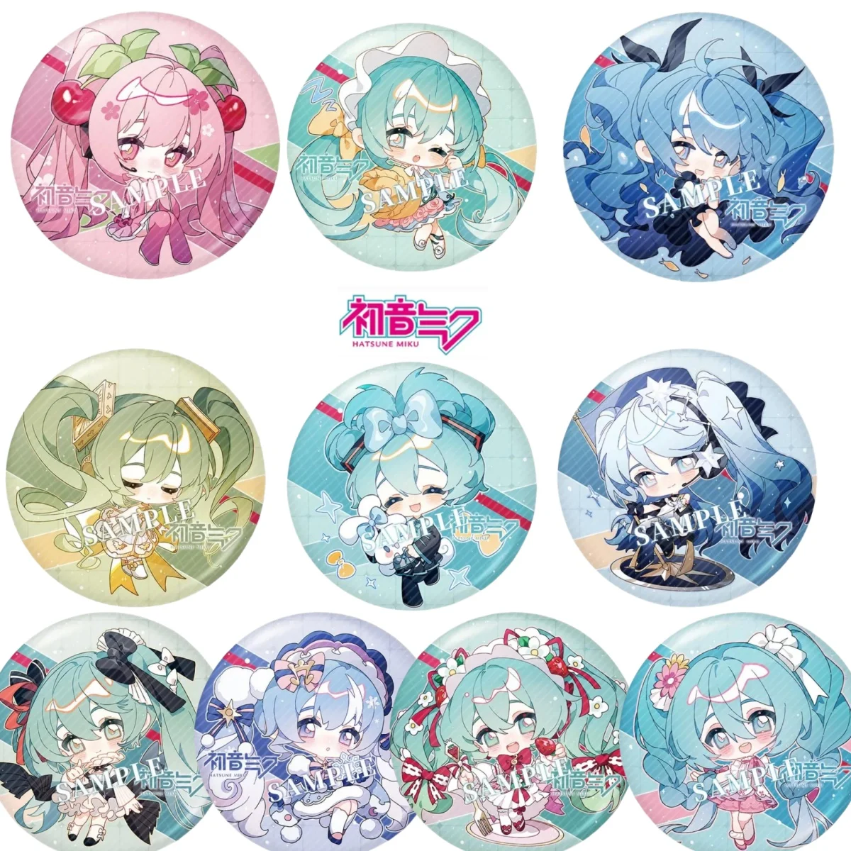 Anime Hatsune Miku Metal Enamel Brooch Figure Lapel Pin Kawaii Clothing Backpack Decorative Badge Birthday Holiday Gift