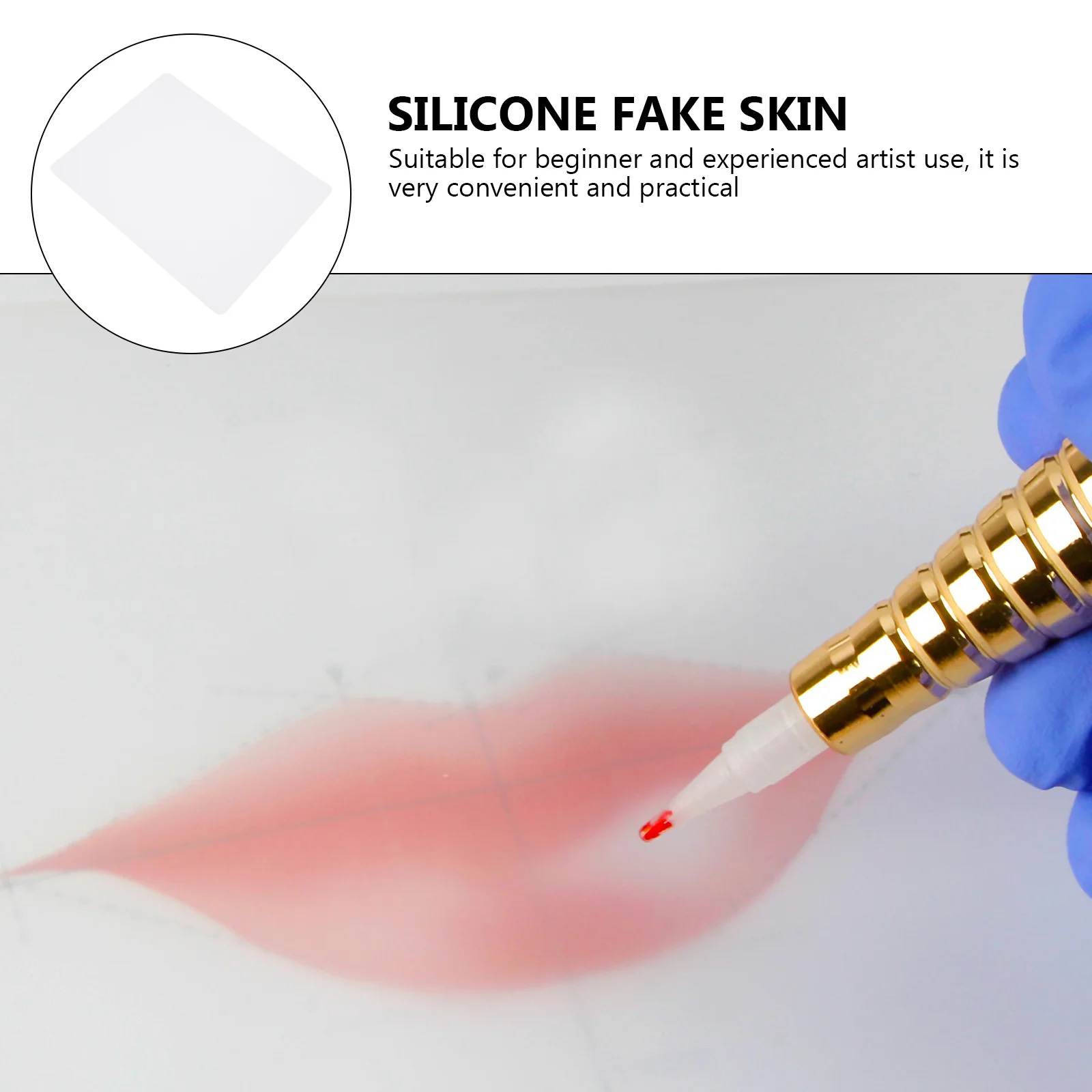 4 قطع من الجلد المزيف من السيليكون لتدريب كحل Microblading ملحقات ممارسة الوشم الاصطناعي