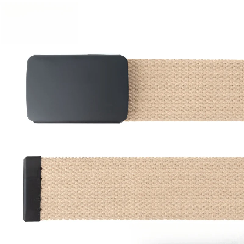 19Available in various colors, snap-on polyester-cotton canvas belt for men's work pants and women's commuting, can be cut to si