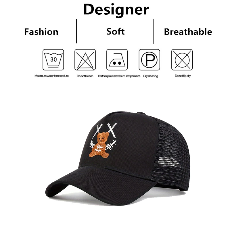 Unisex XX Smiling Face Camouflage Baseball Net Caps Spring and Summer Outdoor Adjustable Casual Hats Sunscreen Hat