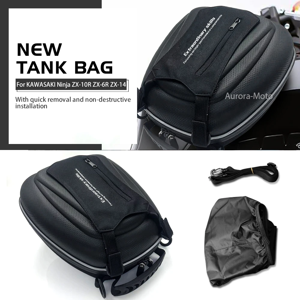 For Kawasaki Ninja ZX-10R ZX-6R ZX-14R KLE 650 KLZ 1000 Versys Tank Bag Motorcycle Navigation Bags Waterproof Bag Tanklock